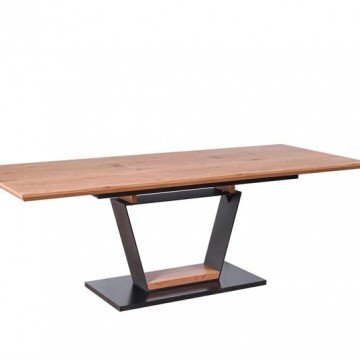Фото6.Розкладний стіл URBANO 160 (220) x90 Halmar дуб / чорний